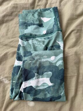 Fabletics Green Camo High-Waist Leggings